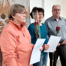 Tuula Myyry, Tuula Roos ja hallituksen pj Harri Ihalainen Helena Lukkarinen